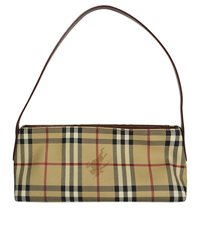 Shoulder Pochette, &pound;195, Handbags, Beige, Canvas, Front view